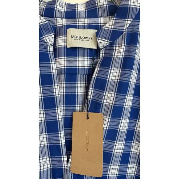 Rachel Comey Cala Top Blue Plaid Size 2 NWT - Picture 5 of 13